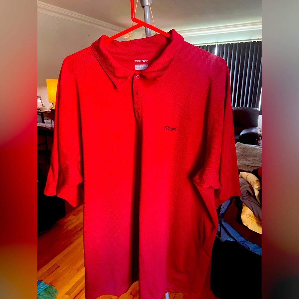 Reebok men’s 3xl polo in red